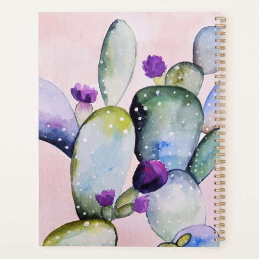 Paarse ventilatorcactus (neopal) planner (Achterkant)