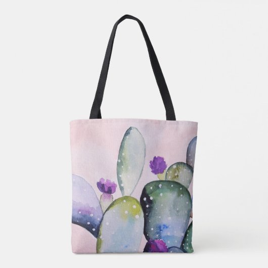 Paarse ventilatorcactus (neopal) tote bag (Achterkant)
