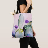 Paarse ventilatorcactus (neopal) tote bag (Dichtbij)