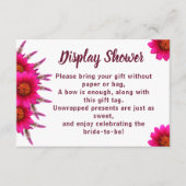 Paarse ventilatordisplay (Bridal Wedding Shower) Informatiekaartje (Voorkant)