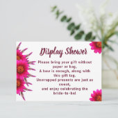 Paarse ventilatordisplay (Bridal Wedding Shower) Informatiekaartje (Staand voorkant)