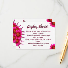 Paarse ventilatordisplay (Bridal Wedding Shower) Informatiekaartje