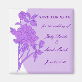 Paarse ventilatordouane bewaart de datum magneet (Voorkant)