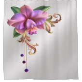 Paarse ventilatordouchergordijn douchegordijn (Voorkant)