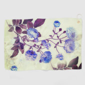  Paarse ventilatordruk op groen Golfhanddoek (Horizontaal)