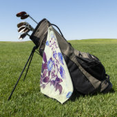  Paarse ventilatordruk op groen Golfhanddoek (Groen)