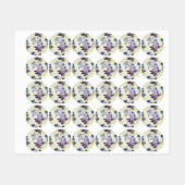  Paarse ventilatordruk op groen Labels (Vel)