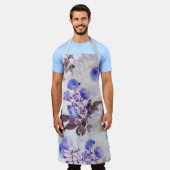  Paarse ventilatordruk Schort (Gedragen)