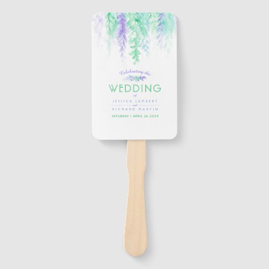 Paarse ventilatoren voor het programma voor de ver handwaaier (Voorkant)