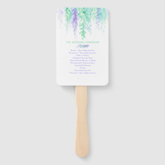 Paarse ventilatoren voor het programma voor de ver handwaaier (Achterkant)