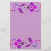 Paarse ventilatorgrens briefpapier (Voorkant)