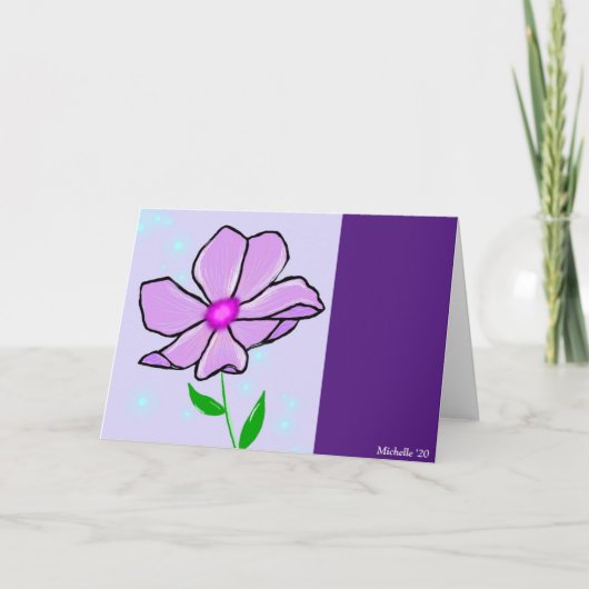 Paarse ventilatorkaart kaart (Voorkant)