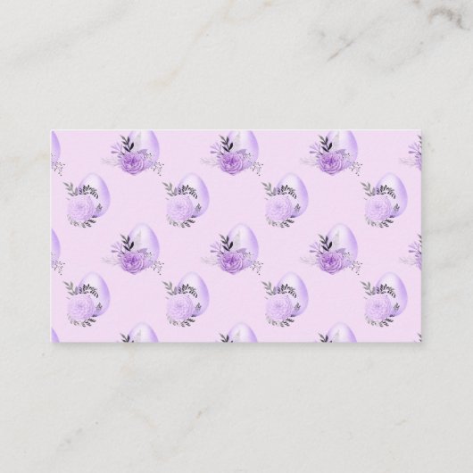 Paarse ventilatoroire paasstijl plaatskaartje (Achterkant)