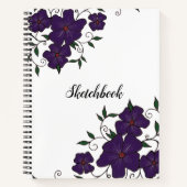 Paarse ventilatorOrnamenten Notitieboek (Voorkant)