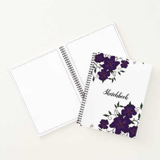 Paarse ventilatorOrnamenten Notitieboek (Binnen)