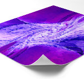 Paarse ventilatorsol Waterverf Poster (Hoek)