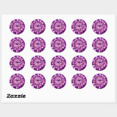 Paarse ventilatorSticker Ronde Sticker (Vel)