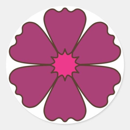 Paarse ventilatorStickers Ronde Sticker (Voorkant)