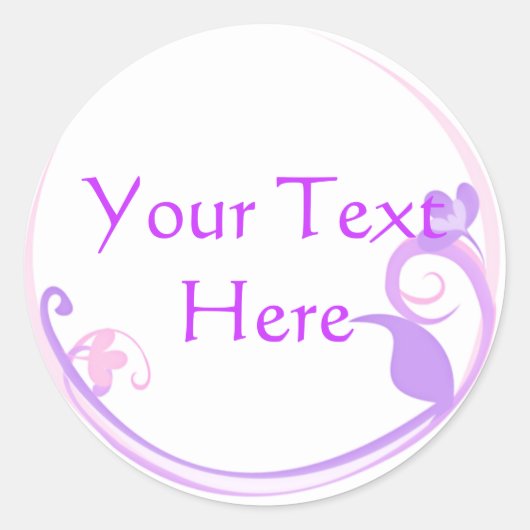 Paarse ventilatorstickers Ronde Sticker (Voorkant)