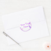 Paarse ventilatorstickers Ronde Sticker (Envelop)