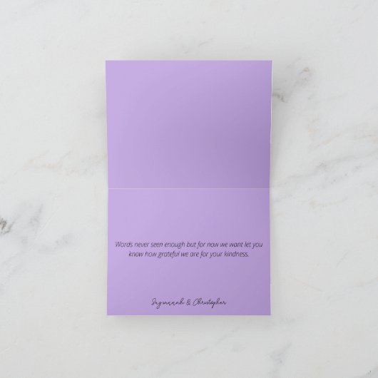 Paarse ventilatorventiel en insect op maat notitiekaartje (Binnen)