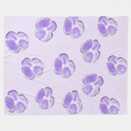 Paarse ventilatorventilator fleece deken (Voorkant (Horizontaal))