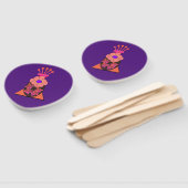 Paarse ventilatorventilatoren handwaaier (Niet-gemonteerd)