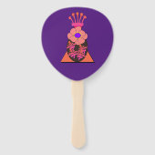 Paarse ventilatorventilatoren handwaaier (Voorkant)