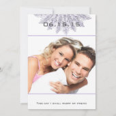 Paarse  Ventilatorverzegeling Bewaar de datum Kaart (Achterkant)