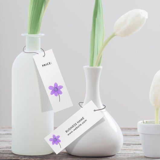  Paarse ventilatorwitte Label Mini Visitekaartjes