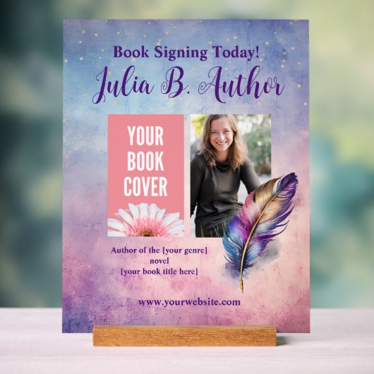 Paarse Veren Boek Signing Event SIG Acryl Bord (Neutraal)