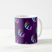 Paarse veren koffiemok (Voorkant rechts)