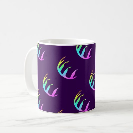 Paarse veren koffiemok (Voorkant links)