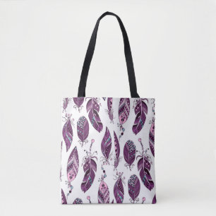 Paarse veren: siernaadloos. tote bag