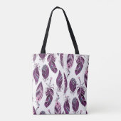 Paarse veren: siernaadloos. tote bag (Achterkant)