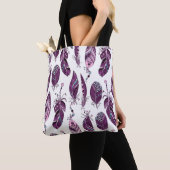 Paarse veren: siernaadloos. tote bag (Dichtbij)