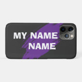 Paarse verf aangepaste tekst Case-Mate iPhone case (Achterkant (horizontaal))