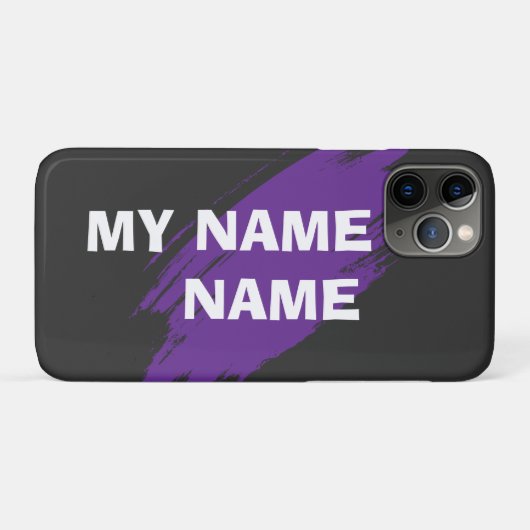 Paarse verf aangepaste tekst Case-Mate iPhone case (Achterkant (horizontaal))