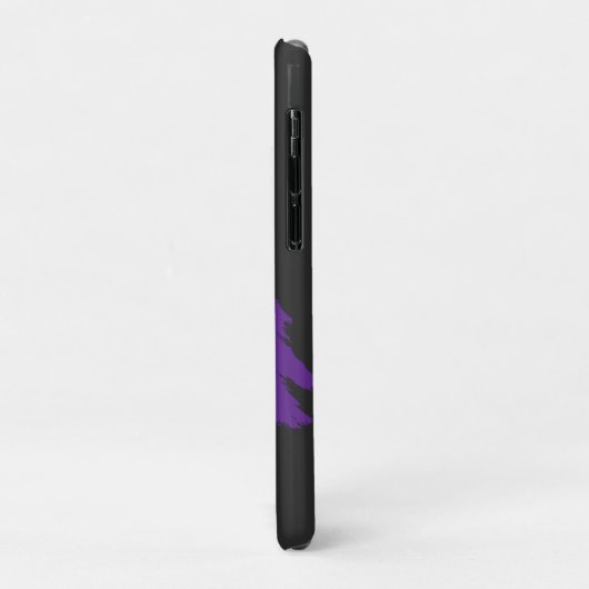 Paarse verf aangepaste tekst Case-Mate iPhone case (Achterkant/links)