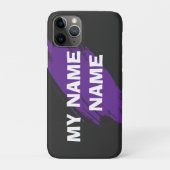 Paarse verf aangepaste tekst Case-Mate iPhone case (Achterkant)