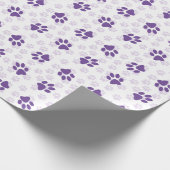 Paarse verf drukt alle keren cadeaupapier (Hoek)