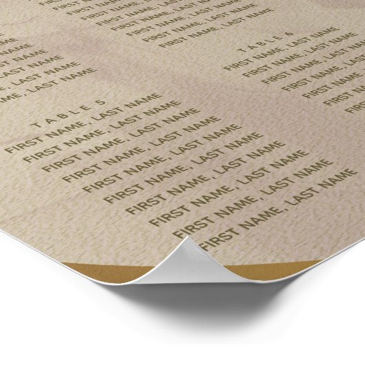 Paarse verf- en goudwedijskaart poster (Hoek)