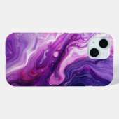 Paarse Verf Giet Abstracte Vloeibare Esthetische Case-Mate iPhone Case (Achterkant (horizontaal))