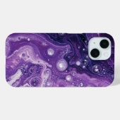 Paarse Verf Giet Abstracte Vloeibare Esthetische Case-Mate iPhone Case (Achterkant (horizontaal))
