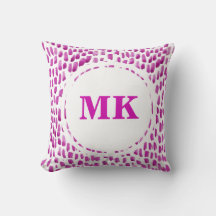 Paarse verf patterned Monogram kussen