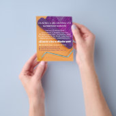 Paarse verf Roller, schilder en decorator Flyer (Hand)