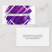 Paarse verfkwast | Geometrisch Visitekaartje (Voorkant / Achterkant)