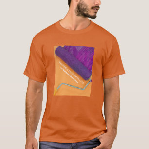 Paarse verfrol, schilder & decorateur Advertentie T-shirt