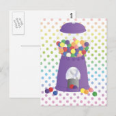 Paarse-vergruismachine Briefkaart (Voorkant / Achterkant)