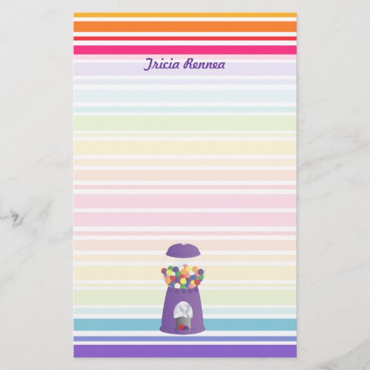 Paarse-vergruismachine Briefpapier (Voorkant)